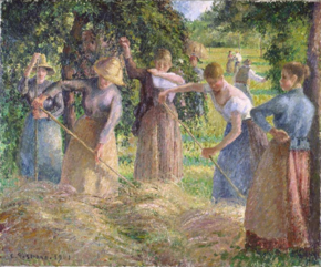 Hay Harvest at Éragny by Camille Pissarro 1901.png