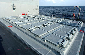 Celdas del sistema de lanzamiento vertical del crucero estadounidense USS San Jacinto (CG-56).