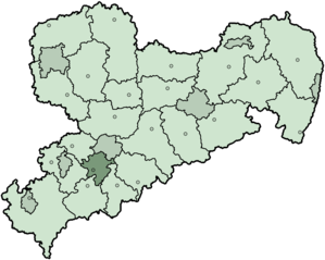 Lage des Landkreises Stollberg in Sachsen