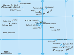Mapa del Estado de Yap