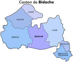 Comunas del cantón de Bidache