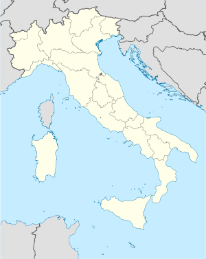 Mapa de Italia donde se muestran las principales batallas en las que participó la División