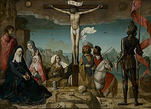 La crucifixión, by Juan de Flandes, from Prado in Google Earth.jpg