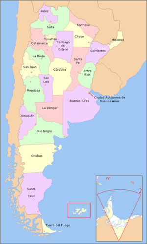 Organización territorial de la Argentina.
