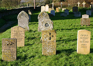 Mitford graves at Swinbrook - geograph.org.uk - 346877.jpg