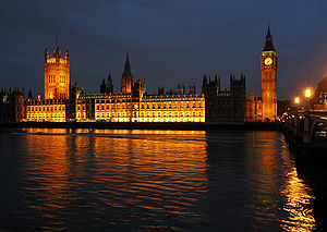 El Palacio de Westminster.