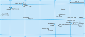 Mapa del Estado de Yap.