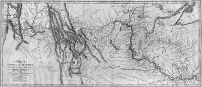Map of Lewis and Clark's Track, Across the Western Portion of North America, published 1814.jpg