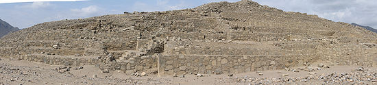 Una de las pirámides de Caral