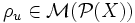 \rho_u\in \mathcal{M}(\mathcal{P}(X))