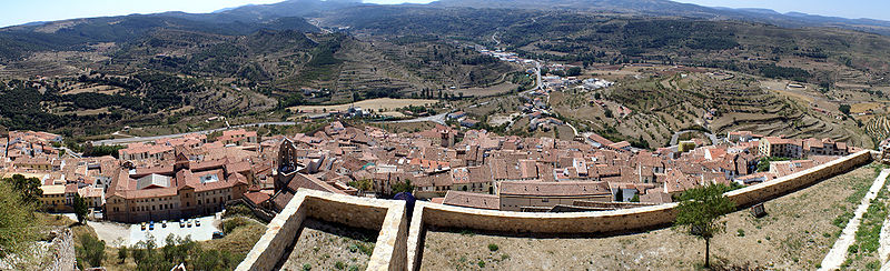 Vista panorámica de la localidad desde el castillo.