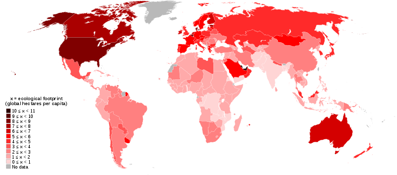 World map of countries by ecological footprint (2007).svg