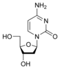 Estructura química de la desoxicitidina