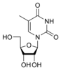 Estructura química de la 5-metiluridina