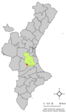 Localización de Sumacàrcer en la Comunidad Valenciana