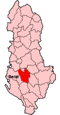 Mapa de Berat, Albania
