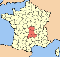 Mapa de Auvernia