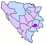 Location of the Bosnian Podrinje Canton