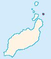 Mapa de situación del islote Roque del Este