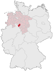 Ubicación del distrito de Schaumburg en Alemania