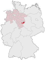 Lage des Landkreises Wolfenbüttel in Deutschland