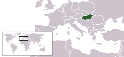 Ubicación de Hungría