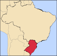Mapa de Región Sur de Brasil