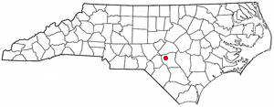 Location of Fort Bragg, North Carolina