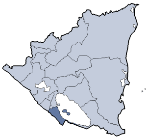 Location of Rivas department