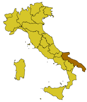 Posición del municipio en Italia
