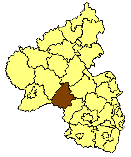 Lage des Landkreises Birkenfeld in Rheinland-Pfalz