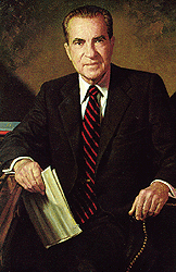 Retrato de Richard Nixon.