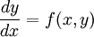 {dy \over dx} = f(x,y)